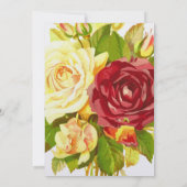 ヴィンテージ ヴィクトリアン フローラル バースデー パーティー 招待状 (裏面)