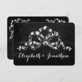 ヴィンテージ ヴィクトリアン リボン 保存日付 招待状 (正面/裏面)