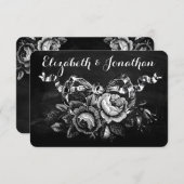 ヴィンテージ ヴィクトリアン ローズ Save the Date 招待状 (正面/裏面)