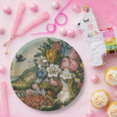 ヴィンテージ ヴィクトリアン 花と果物の静物画 ペーパープレート (パーティー)