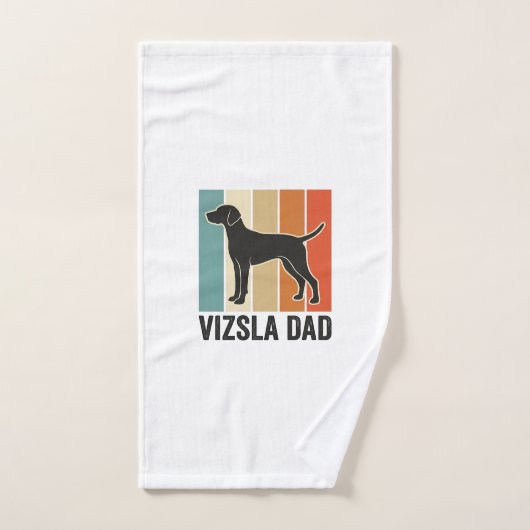 ヴィンテージ ヴィズラ お父さん 犬好き Tシャツ デザイン_1 ハンドタオル (ハンドタオル)