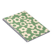 ヴィンテージ・ヴィンテージ・グルービー・フローによるシームレスなパターン ノートブック (右側)