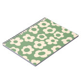 ヴィンテージ・ヴィンテージ・グルービー・フローによるシームレスなパターン ノートブック (左側)