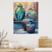 ヴィンテージ ヴェッセルズ アクリル アート ポスター (キッチン)