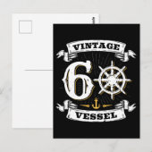 ヴィンテージ ヴェッセル 60歳の誕生日 航海 ネイティブアメリカン ポストカード (正面/裏面)