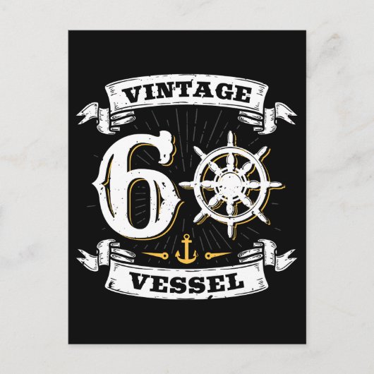 ヴィンテージ ヴェッセル 60歳 誕生日 航海 ネイティブアメリカン ポストカード (正面)
