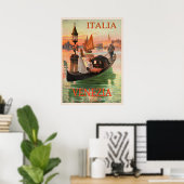 ヴィンテージ ヴェネツィア イタリア トラベルポスター ポスター (ホームオフィス)