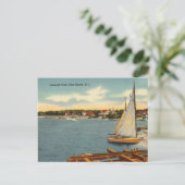 ヴィンテージ、一般ビュー、パインビーチ、ニュージャージー ポストカード (スタンド正面)