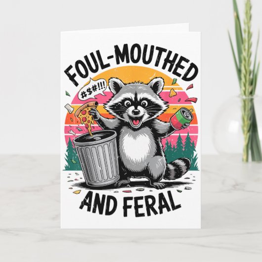 ヴィンテージ 下品で野生のままのレッキューン レトロ ファン カード (正面)