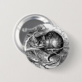 ヴィンテージ 不思議の国のアリス チェシャ猫 缶バッジ (正面&裏面)