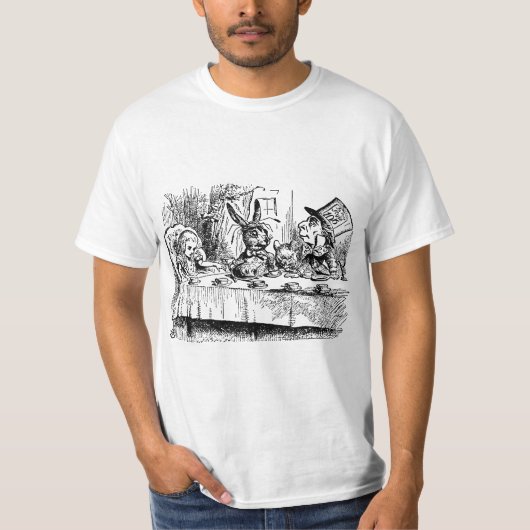 ヴィンテージ 不思議の国のアリス ティーパーティーのシーン Tシャツ (正面)