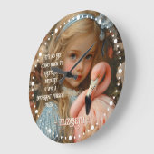 ヴィンテージ　不思議の国のアリス　ハグするフラミンゴ ラージ壁時計 (傾斜)