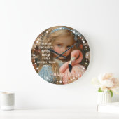 ヴィンテージ　不思議の国のアリス　ハグするフラミンゴ ラージ壁時計 (ホーム)