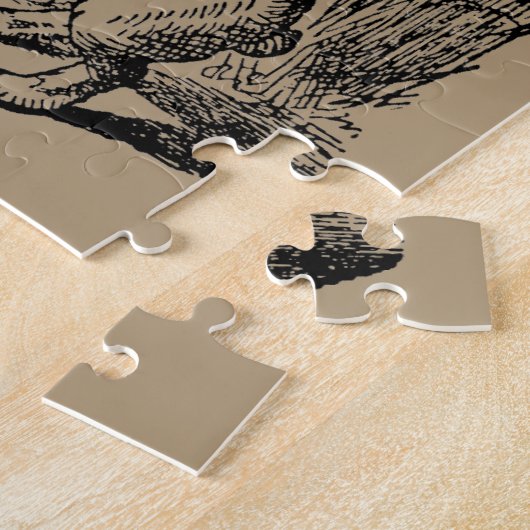 ヴィンテージ　不思議の国のアリス　白ウサギの時計 ジグソーパズル (側面)