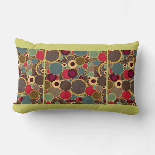 ヴィンテージ、世紀半ばのモダンの円 ランバークッション (正面)