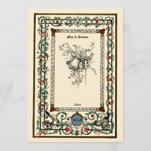 ヴィンテージ「中世」ライトアッ結婚プ メニュー (裏面)