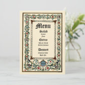 ヴィンテージ「中世」ライトアッ結婚プ メニュー (スタンド正面)