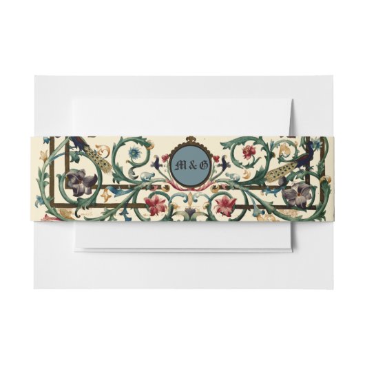 ヴィンテージ「中世」ライトアッ結婚プ 招待状ベリーバンド (正面例)