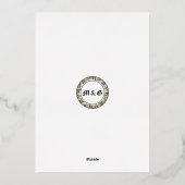 ヴィンテージ「中世」ライトアッ結婚プ 箔招待状 (裏面)