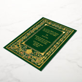 ヴィンテージ「中世」ライトアッ結婚プ 箔招待状 (回転した状態)