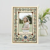 ヴィンテージ「中世」彩飾卒業式の案内 招待状 (スタンド正面)