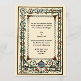 ヴィンテージ「中世」照明結婚式招待状 招待状