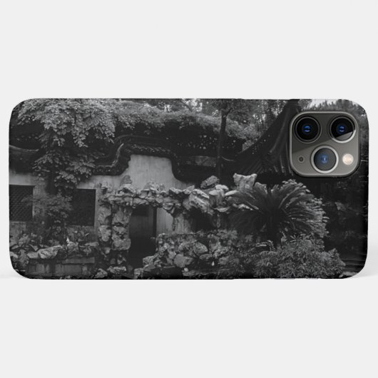 ヴィンテージ 中国 上海 豫園 の植物 Case-Mate iPhoneケース (裏面(横))
