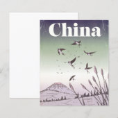 ヴィンテージ 中国 旅行ポスター (正面/裏面)