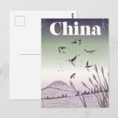 ヴィンテージ 中国 旅行ポスター ポストカード (正面/裏面)