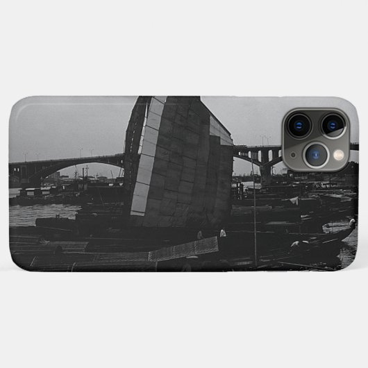 ヴィンテージ 中国 長沙 湘江 舟 Case-Mate iPhoneケース (裏面(横))