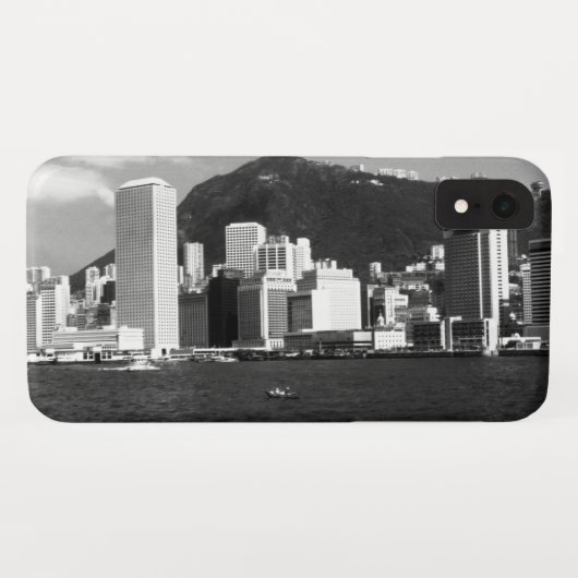 ヴィンテージ 中国 香港湾スカイライン眺望 Case-Mate iPhoneケース (裏面(横))
