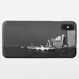 ヴィンテージ 中国 香港 ボート スカイスクレイパー 海 iPhone XS MAXケース