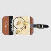 ヴィンテージ |乗楽しむり物パーソナライズされた ラゲッジタグ (正面横)