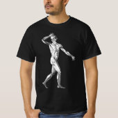 ヴィンテージ 人体解剖図 - 男性 筋肉 Tシャツ (正面)