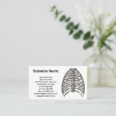 ヴィンテージ 人体解剖学 スケルトン リブ 骨 名刺 (スタンド正面)