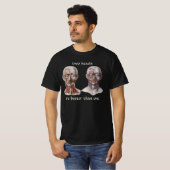 ヴィンテージ 人体解剖学 科学、頭部 喉 鼻 Tシャツ (正面フル)