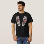 ヴィンテージ 人体解剖学 足跡 ポダイアトリー 足 Tシャツ (正面フル)