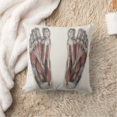 ヴィンテージ 人体解剖学 足跡 足病学 足 クッション (ブランケット)