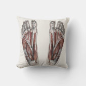 ヴィンテージ 人体解剖学 足跡 足病学 足 クッション (正面)