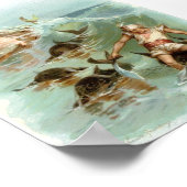 ヴィンテージ – 人魚応援ドルフィンレスキュー、 ポスター (角)