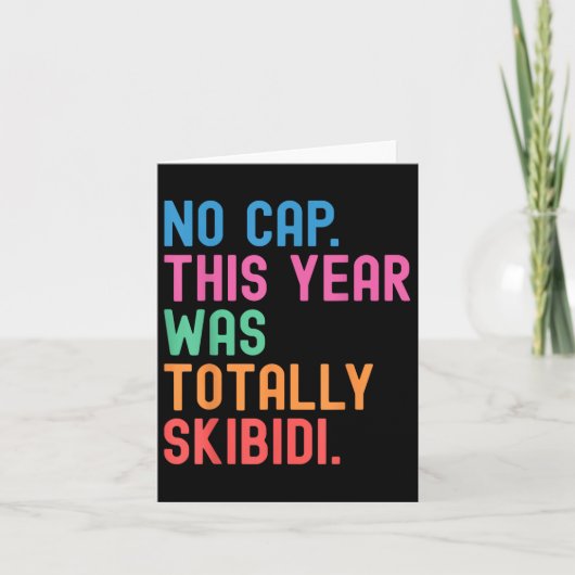 ヴィンテージ  今年は完全にSkibidiだった、最高の一日、学校最後の日 カード (正面)