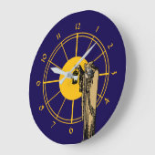 ヴィンテージ「仙人」タロットカードテンプレート ラージ壁時計 (傾斜)