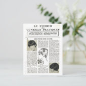 ヴィンテージ、休暇の季節のレトロのヘアースタイル シーズンポストカード (スタンド正面)