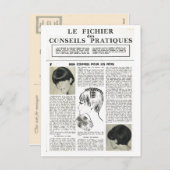 ヴィンテージ、休暇の季節のレトロのヘアースタイル シーズンポストカード (正面/裏面)