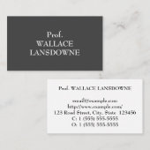 ヴィンテージ、伝統的プロフェッショナル名刺 名刺 (正面/裏面)