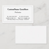 ヴィンテージ、伝統的名刺 名刺 (正面/裏面)