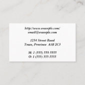 ヴィンテージ、伝統的名刺 名刺 (裏面)