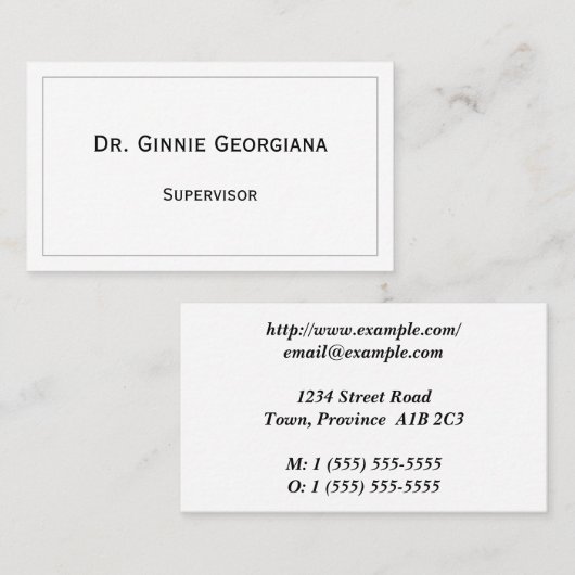 ヴィンテージ、伝統的名刺 名刺 (正面/裏面)