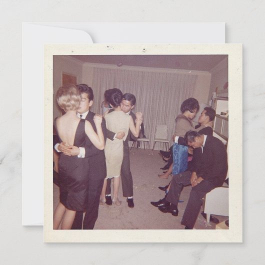 ヴィンテージ「低速踊り」フラット・ノート・カード (正面)