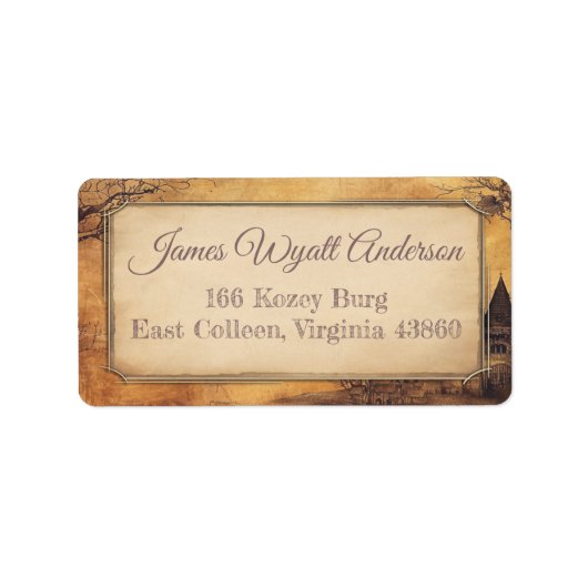 ヴィンテージ。住所/出荷/帳簿ラベル ラベル (正面)